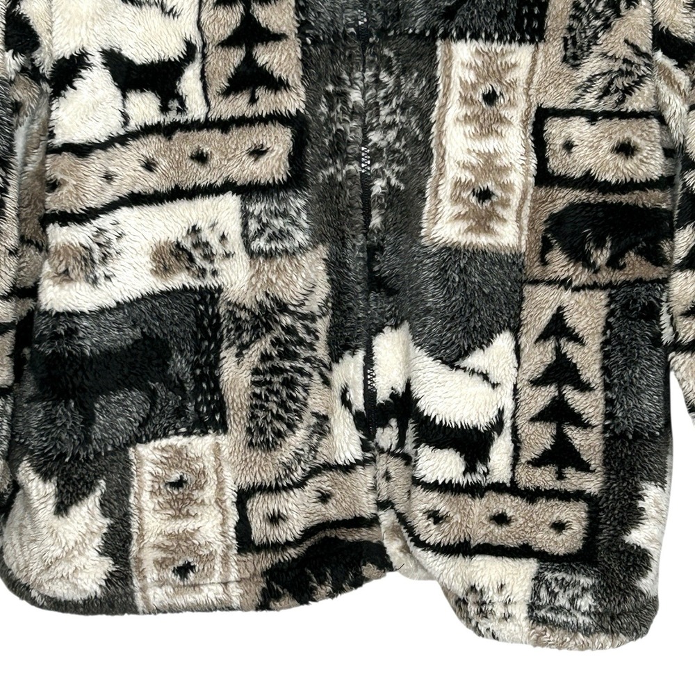 Men's Patterned Fleece Jacket - Picture 4 of 8